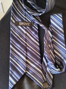 Donna Karen New York Blue Stiped Tie
